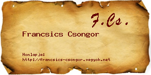Francsics Csongor névjegykártya