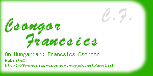 csongor francsics business card